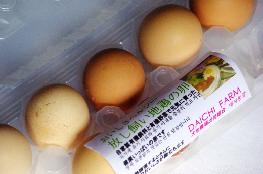 中国青島の大地ファームの卵